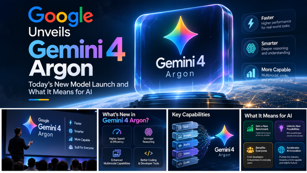 Google Unveils Gemini 4 Argon: Today’s New Model Launch and What It Means for AI